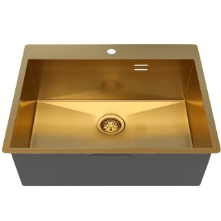 Мойка кухонная Reflexion Iseo 60-GD RX2260GD брашированное золото